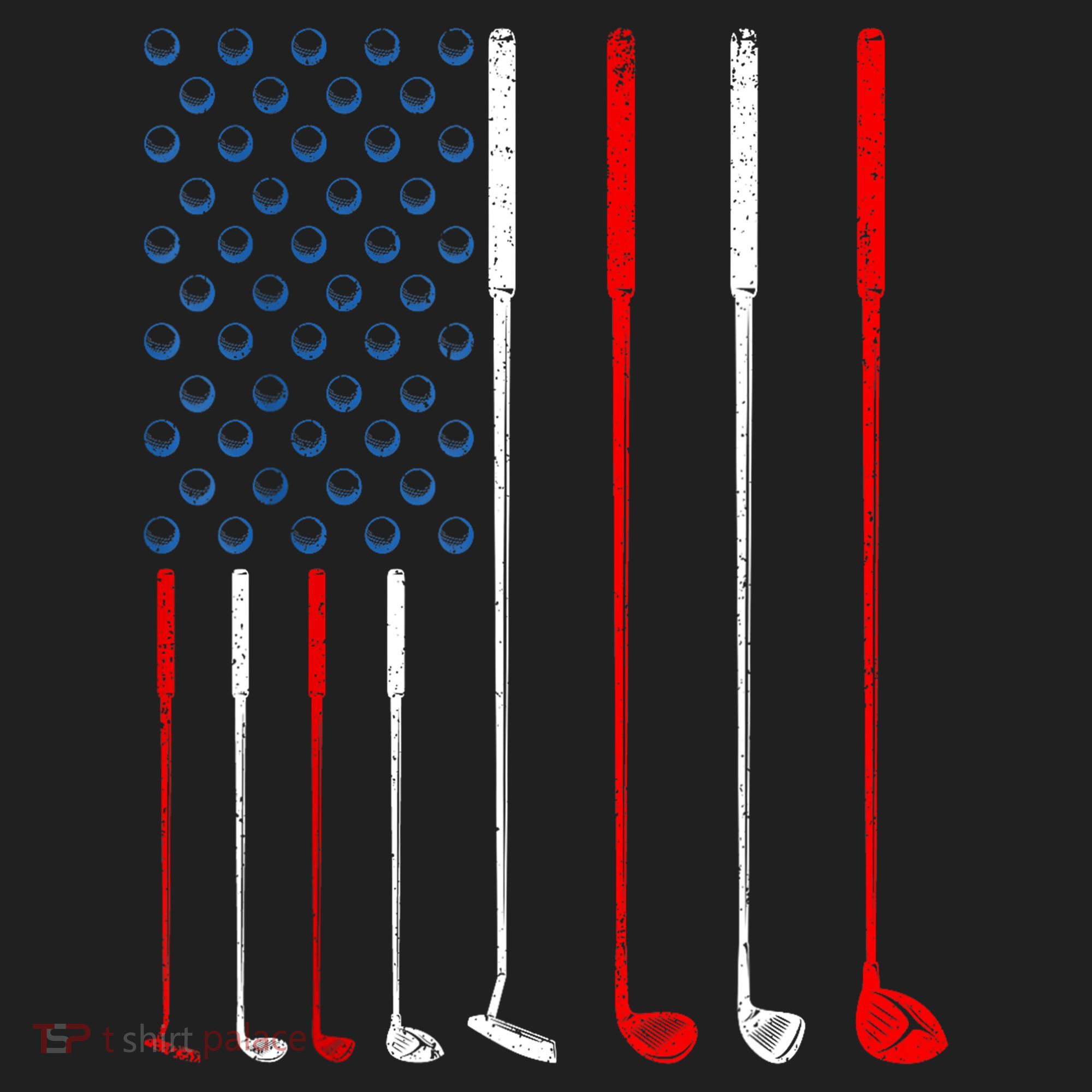 American Flag Golf Clubs Gift Tumbler