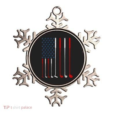 American Flag Golf Clubs Gift Ornament