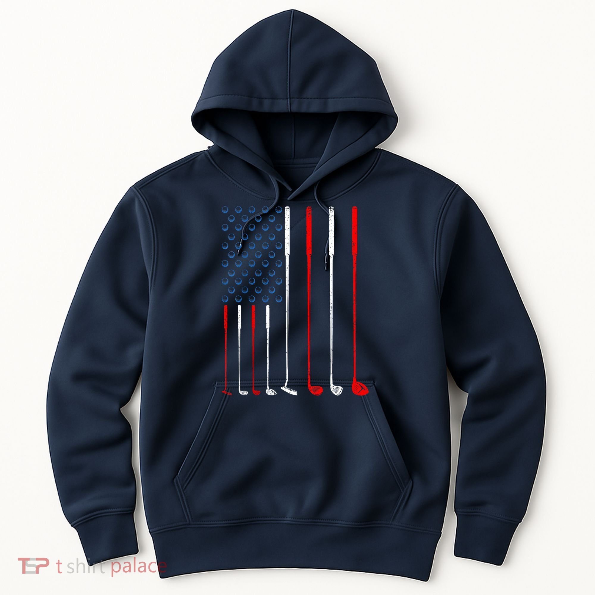 American Flag Golf Clubs Gift Hoodie