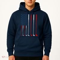 American Flag Golf Clubs Gift Hoodie thumb 2