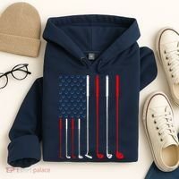 American Flag Golf Clubs Gift Hoodie thumb 4