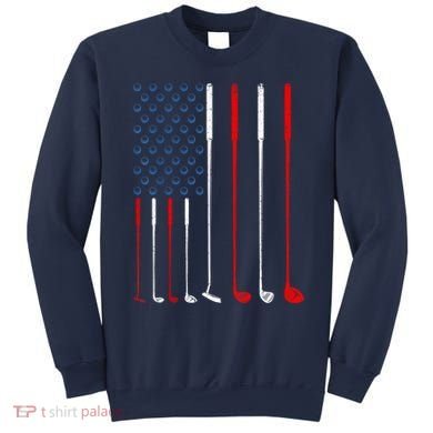 American Flag Golf Clubs Gift Sweatshirt