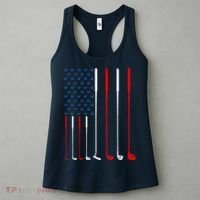American Flag Golf Clubs Gift Women's Tank Top thumb 3