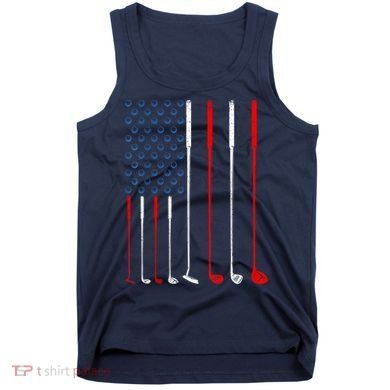 American Flag Golf Clubs Gift Tank Top