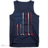 American Flag Golf Clubs Gift Tank Top thumb 0