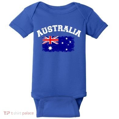 Australia Flag Gift Baby Bodysuit