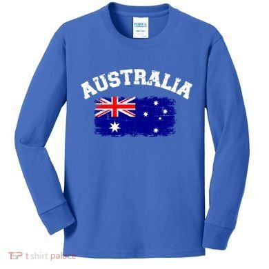 Australia Flag Gift Kids Long Sleeve Shirt