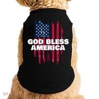 American Flag God Bless America Patriotic Gift Doggie Tank thumb 0