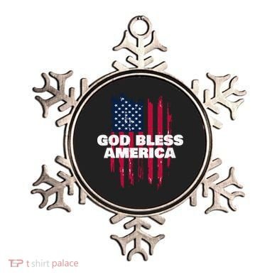 American Flag God Bless America Patriotic Gift Ornament
