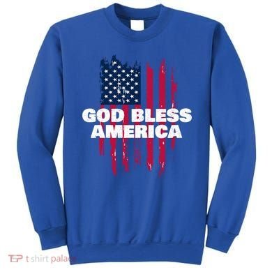 American Flag God Bless America Patriotic Gift Sweatshirt