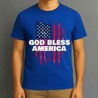 American Flag God Bless America Patriotic Gift T-Shirt thumb 3