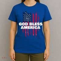 American Flag God Bless America Patriotic Gift T-Shirt thumb 4