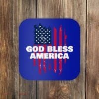 American Flag God Bless America Patriotic Gift Coaster thumb 0