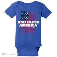 American Flag God Bless America Patriotic Gift Baby Bodysuit thumb 0