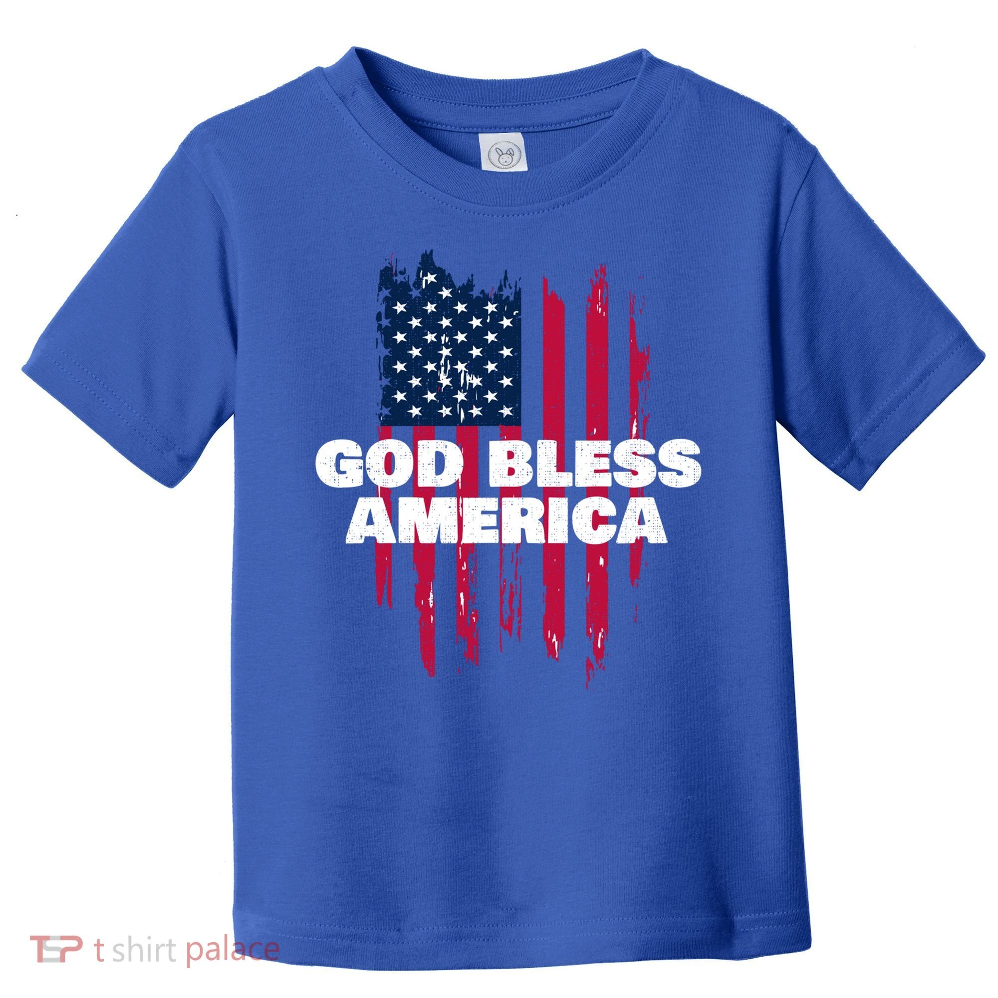 American Flag God Bless America Patriotic Gift Toddler T-Shirt