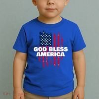 American Flag God Bless America Patriotic Gift Toddler T-Shirt thumb 2