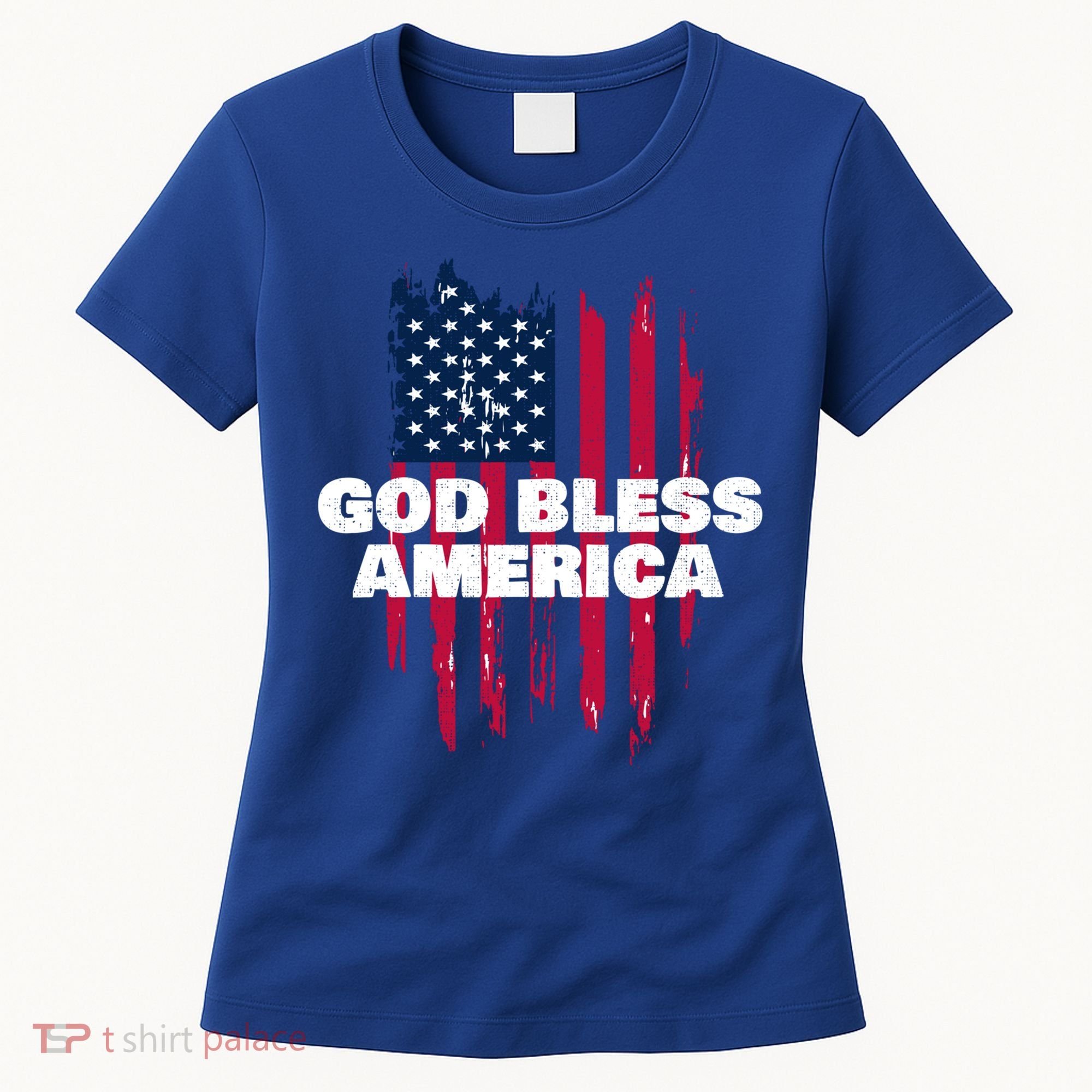 American Flag God Bless America Patriotic Gift Women's T-Shirt