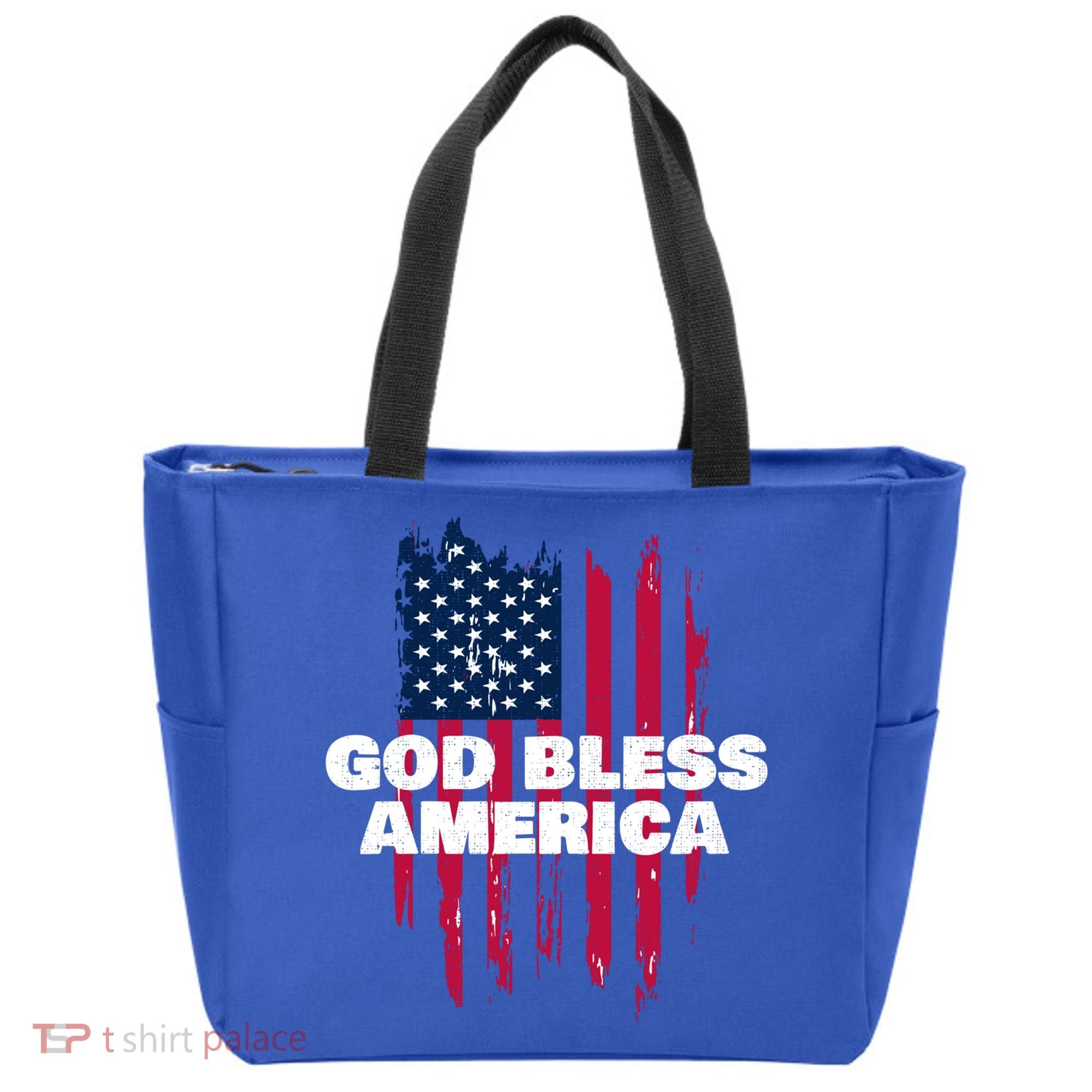 American Flag God Bless America Patriotic Gift Tote Bag