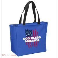 American Flag God Bless America Patriotic Gift Tote Bag thumb 2