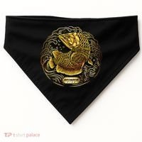 Arowana Fish Gold USA-Made Doggie Bandana thumb 0