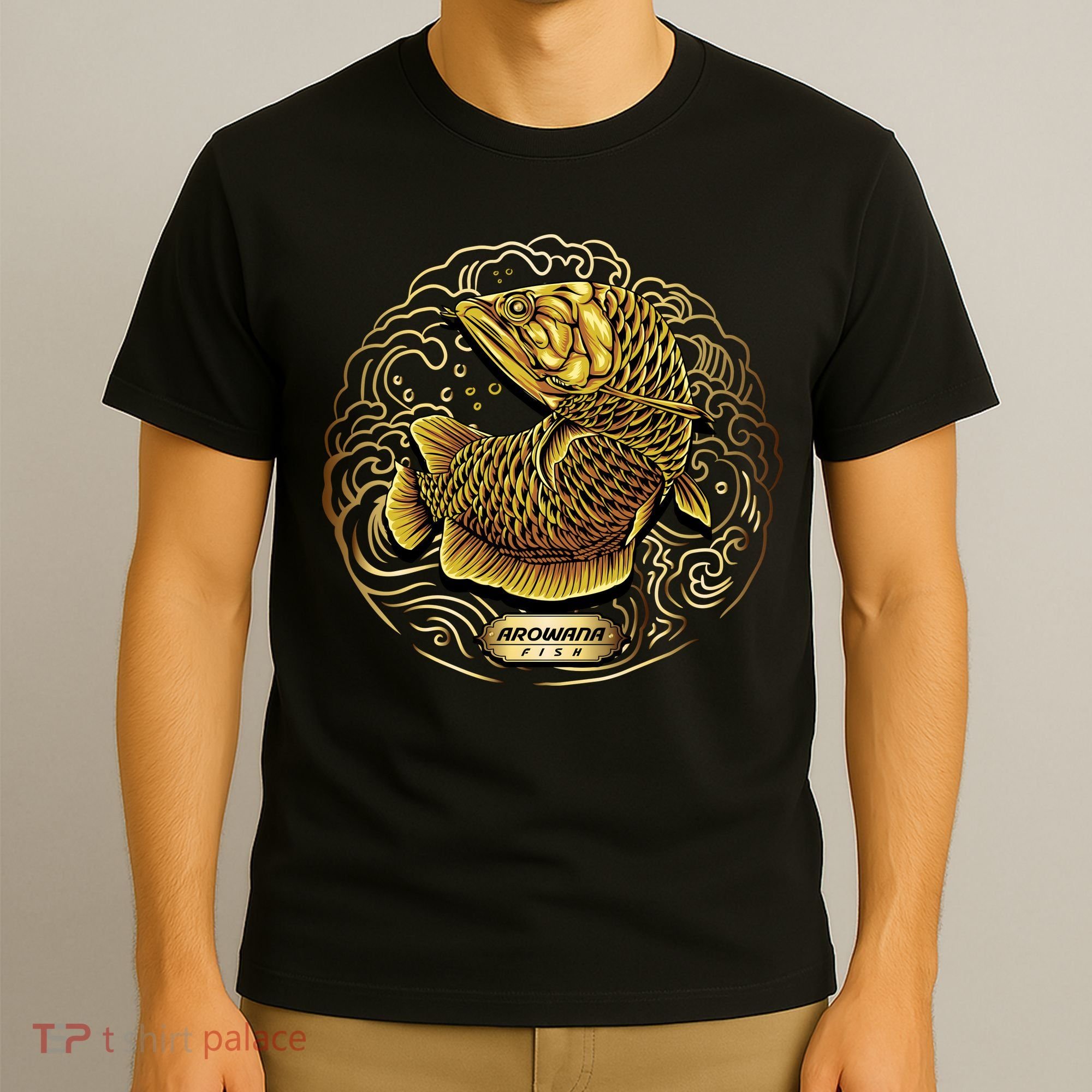 Arowana Fish Gold T-Shirt
