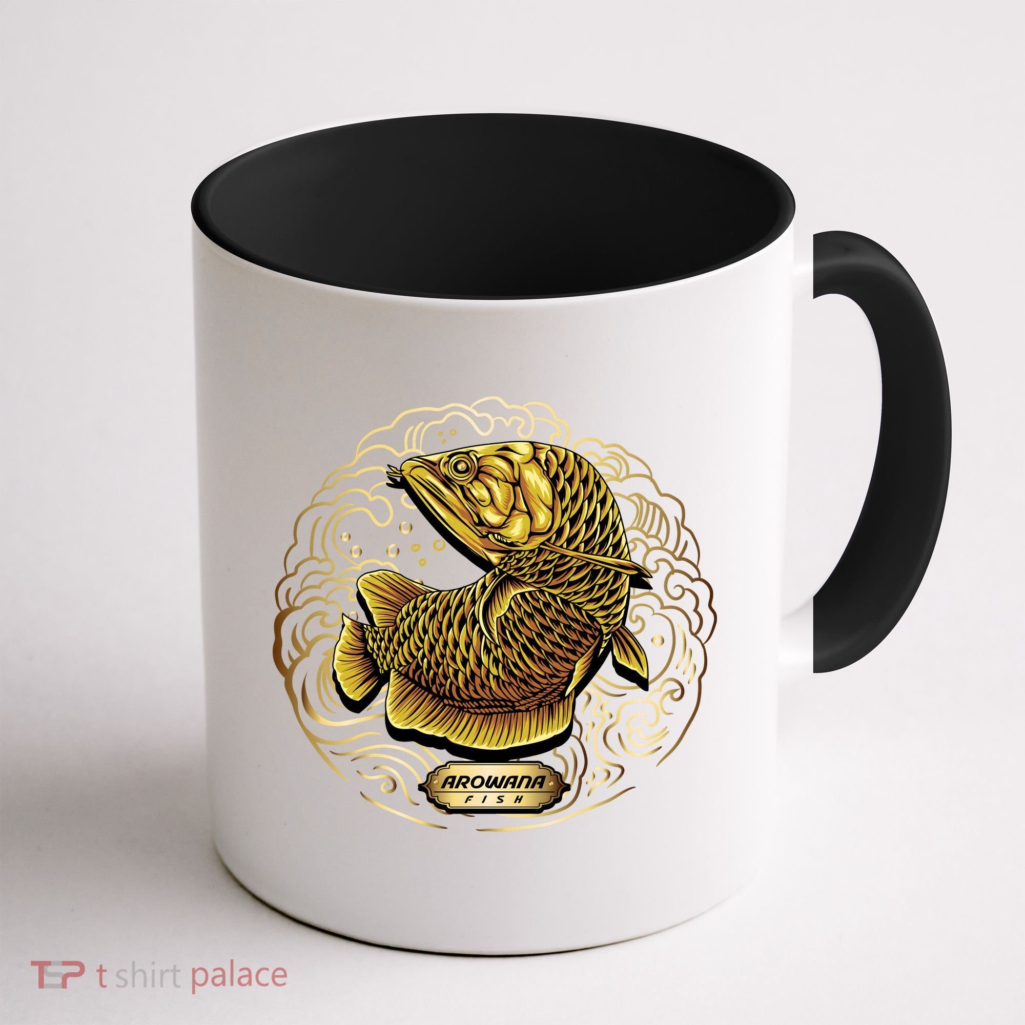 Arowana Fish Gold Coffee Mug