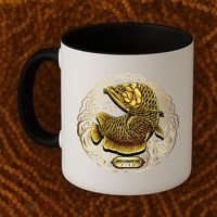 Arowana Fish Gold Coffee Mug thumb 2