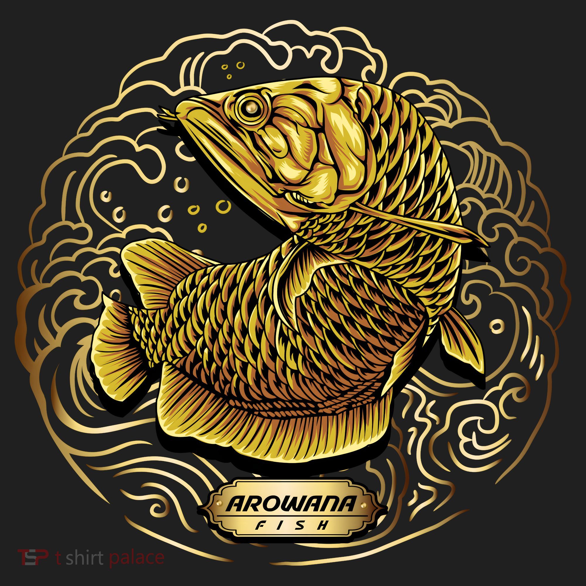 Arowana Fish Gold Beanie