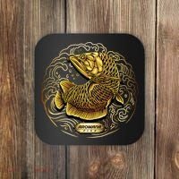 Arowana Fish Gold Coaster thumb 0