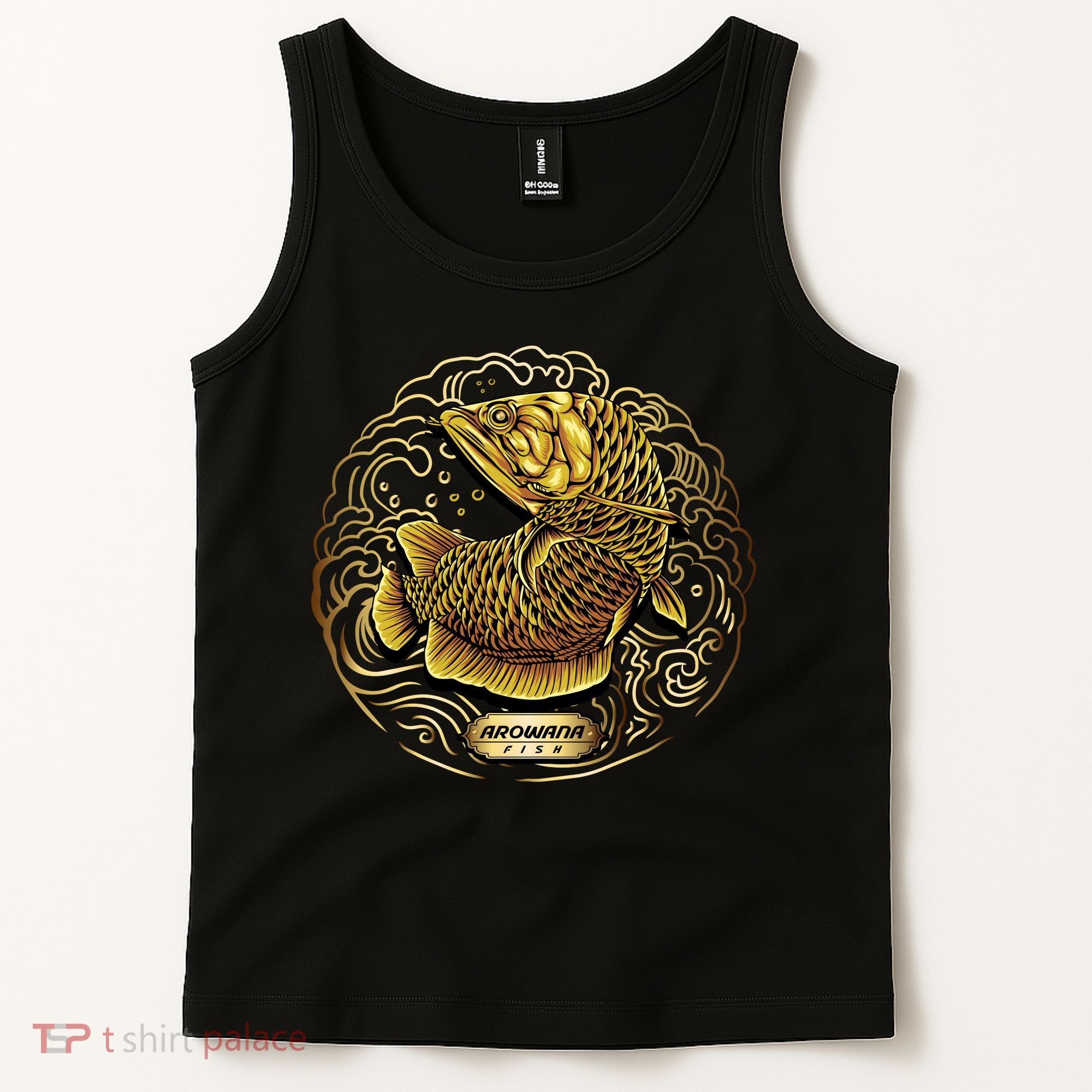 Arowana Fish Gold Tank Top