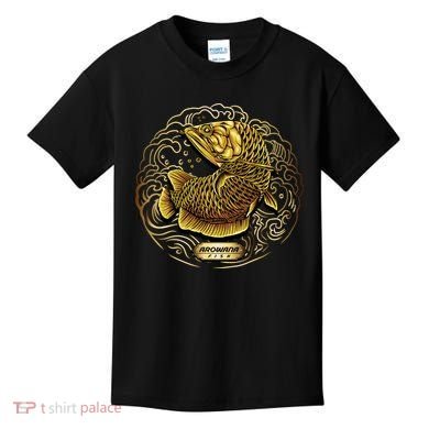 Arowana Fish Gold Kids T-Shirt