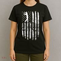 American Flag Golf Balls And Club Vintage Golfing Golfer T-Shirt thumb 4