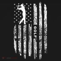 American Flag Golf Balls And Club Vintage Golfing Golfer T-Shirt thumb 7