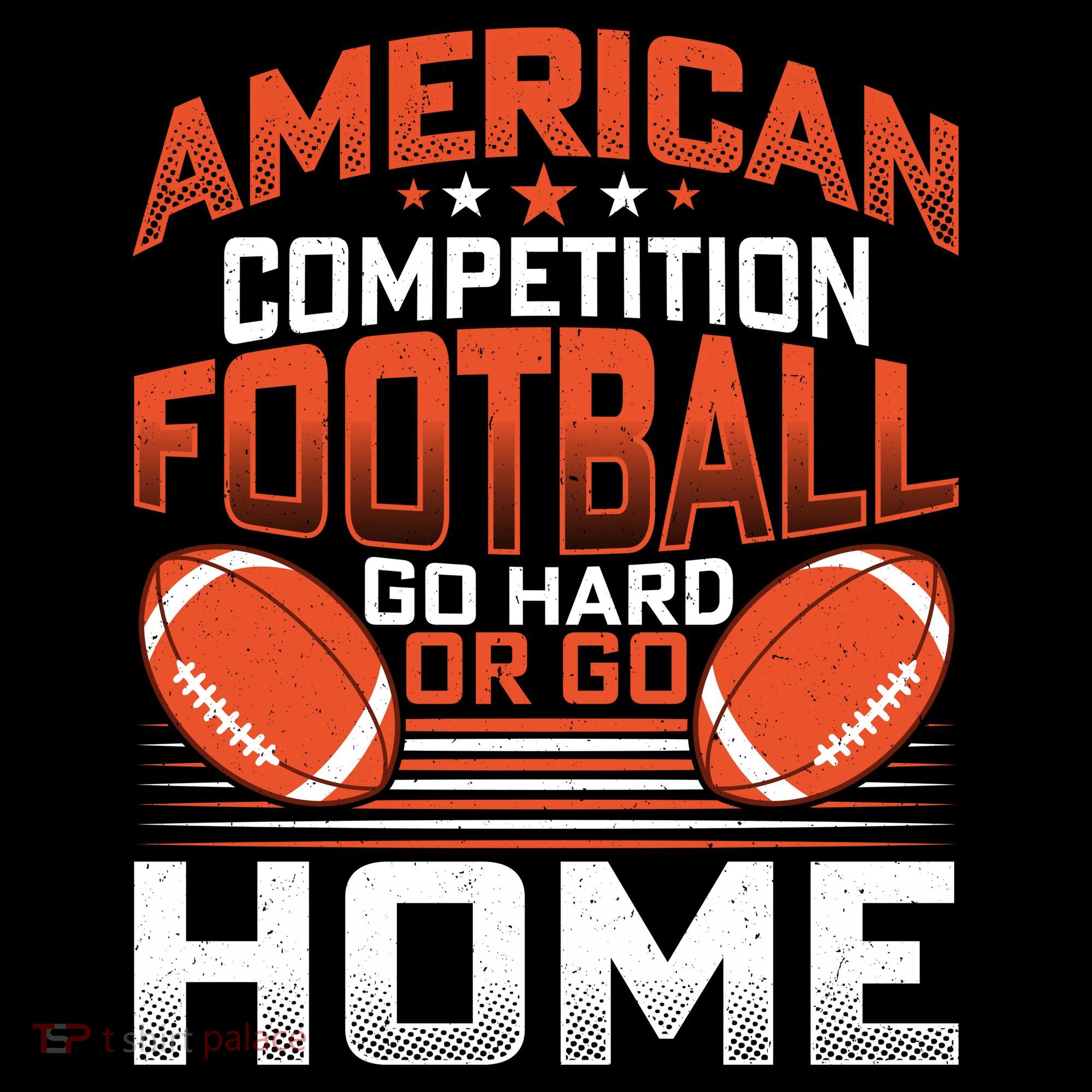 American Football Go Hard Or Go Home Graphic Coffee Mug