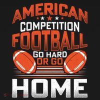 American Football Go Hard Or Go Home Graphic Women's Hoodie thumb 2