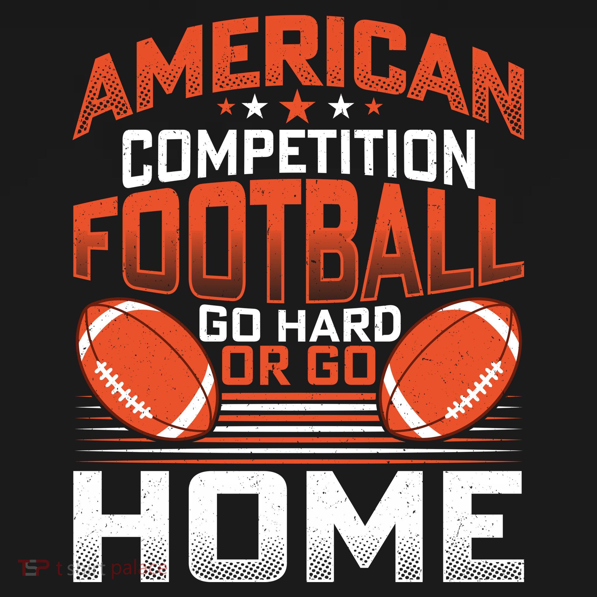American Football Go Hard Or Go Home Graphic Women's Tank Top