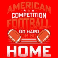 American Football Go Hard Or Go Home Graphic Santa Hat thumb 1