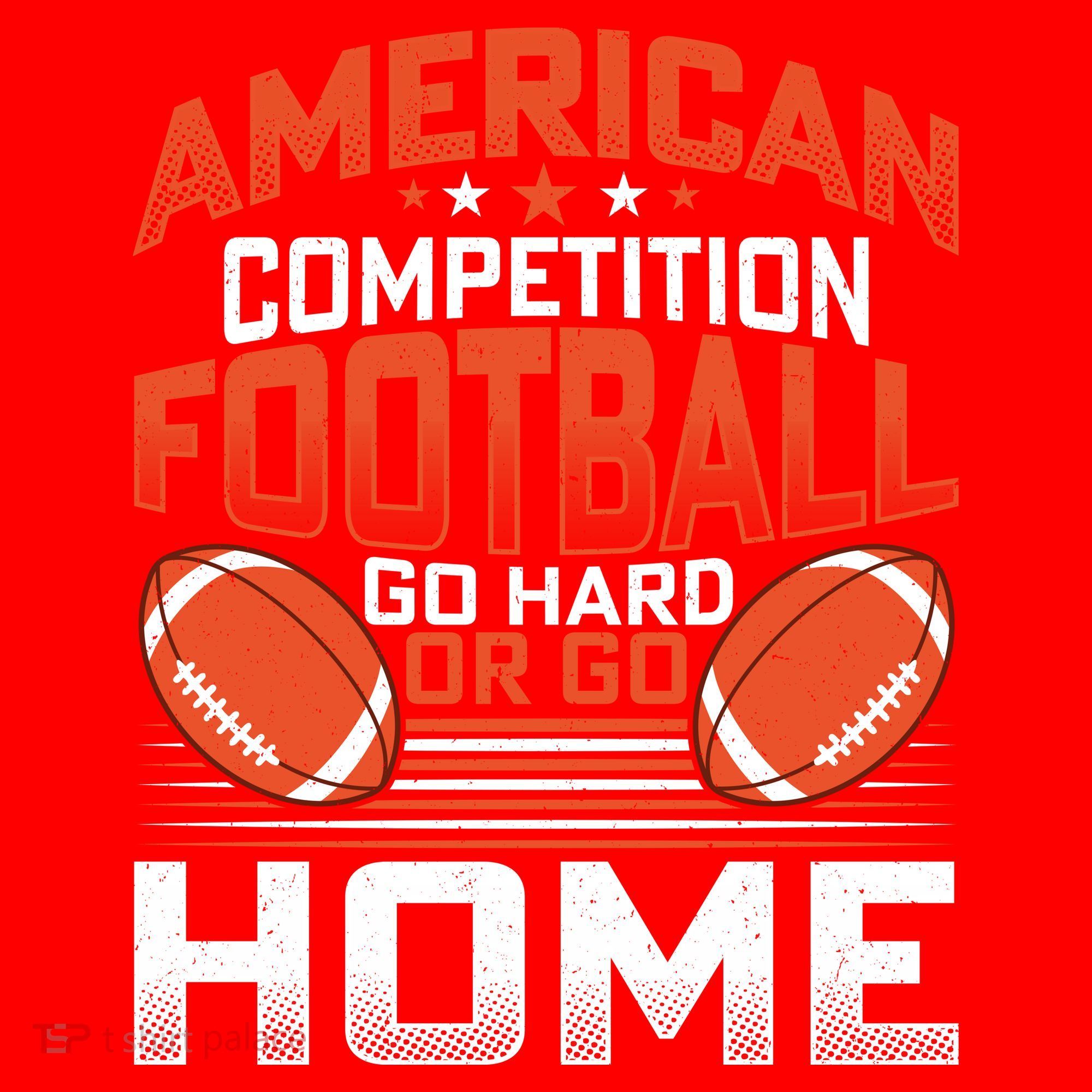 American Football Go Hard Or Go Home Graphic Santa Hat