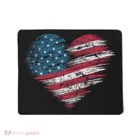 American Flag Heart Women Patriotic 4th Of July Usa Gift Mousepad thumb 0