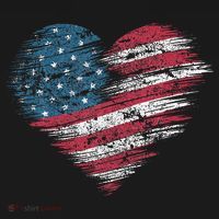 American Flag Heart Women Patriotic 4th Of July Usa Gift Tote Bag thumb 4