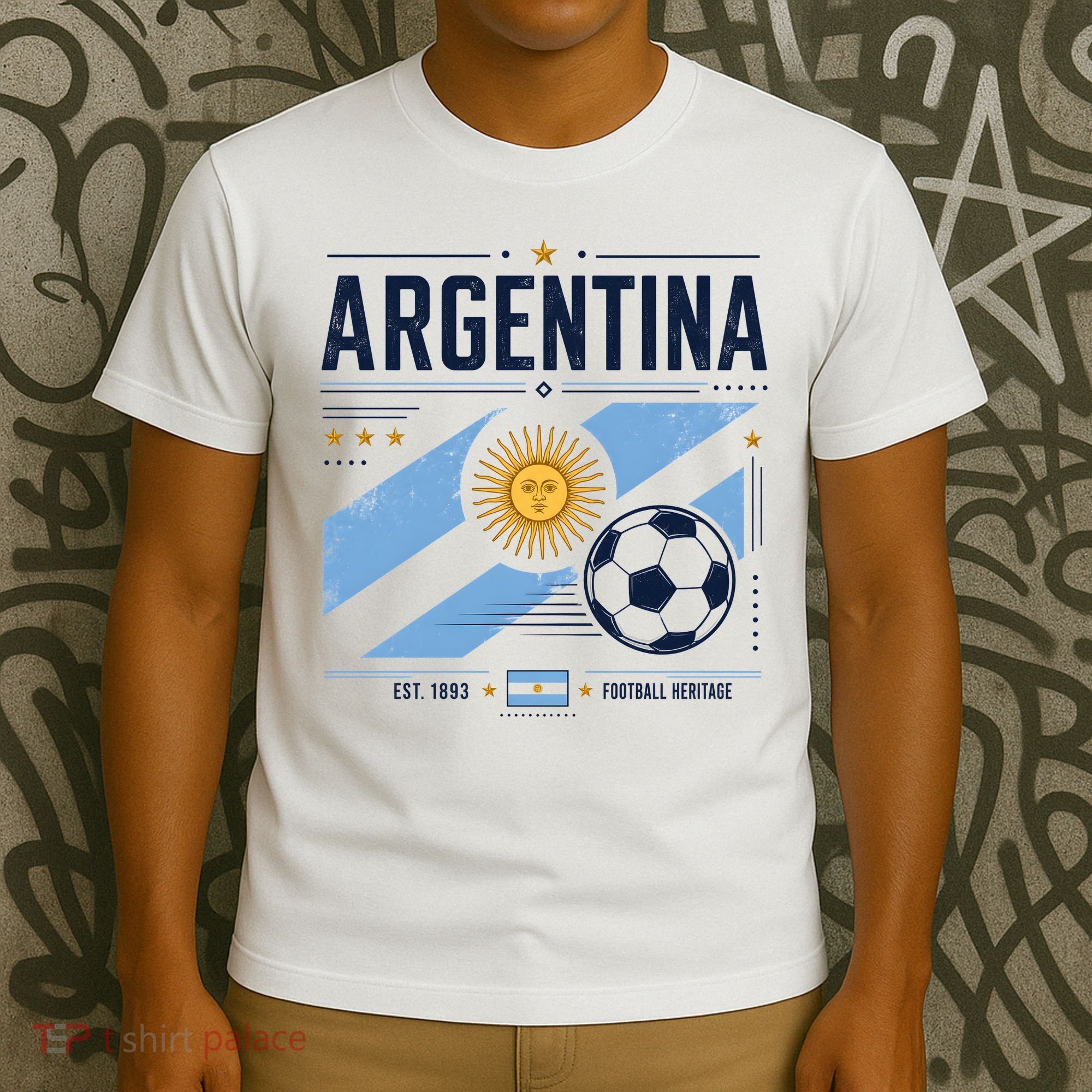 Argentina Football Heritage Vintage Soccer T-Shirt