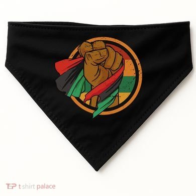 African Flag Hand USA-Made Doggie Bandana