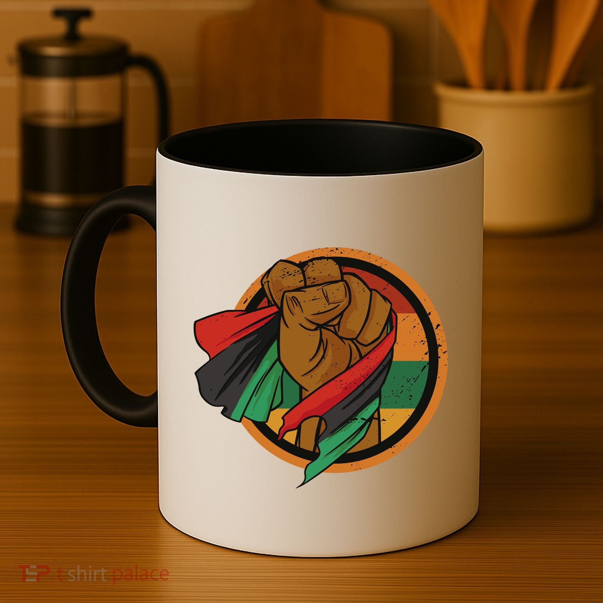 African Flag Hand Coffee Mug