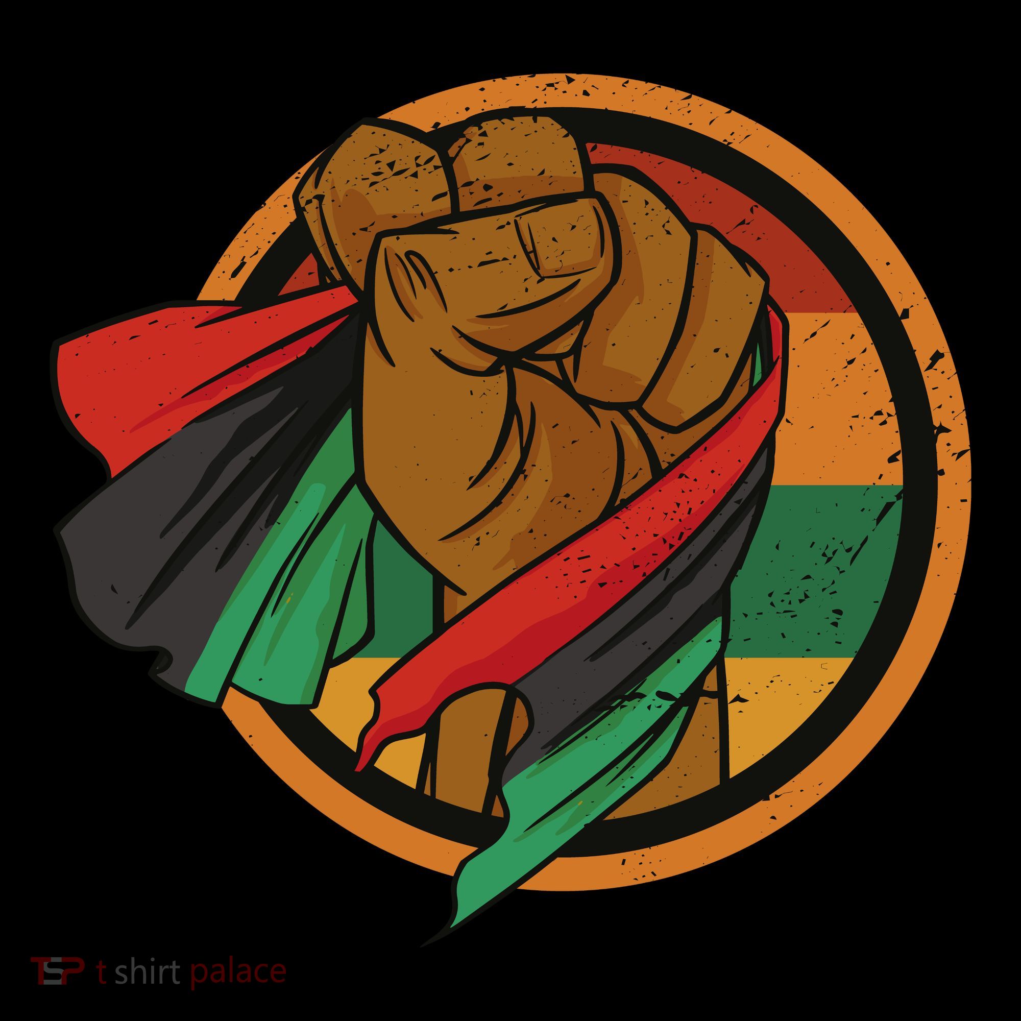 African Flag Hand Mousepad