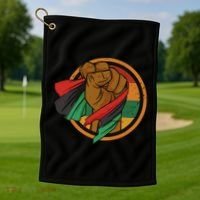 African Flag Hand Golf Towel thumb 1