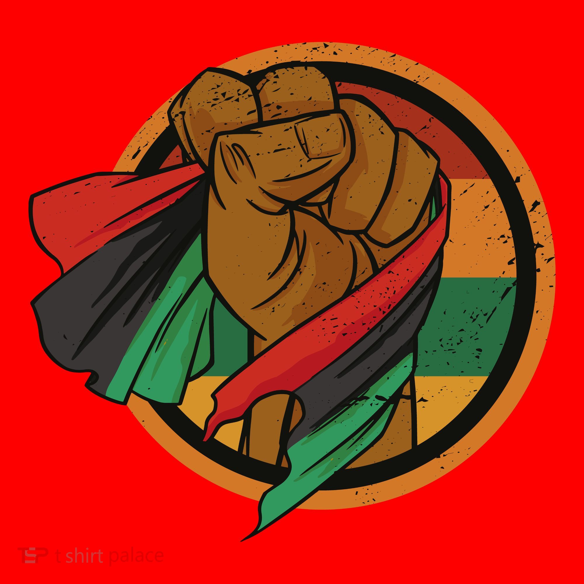 African Flag Hand Santa Hat