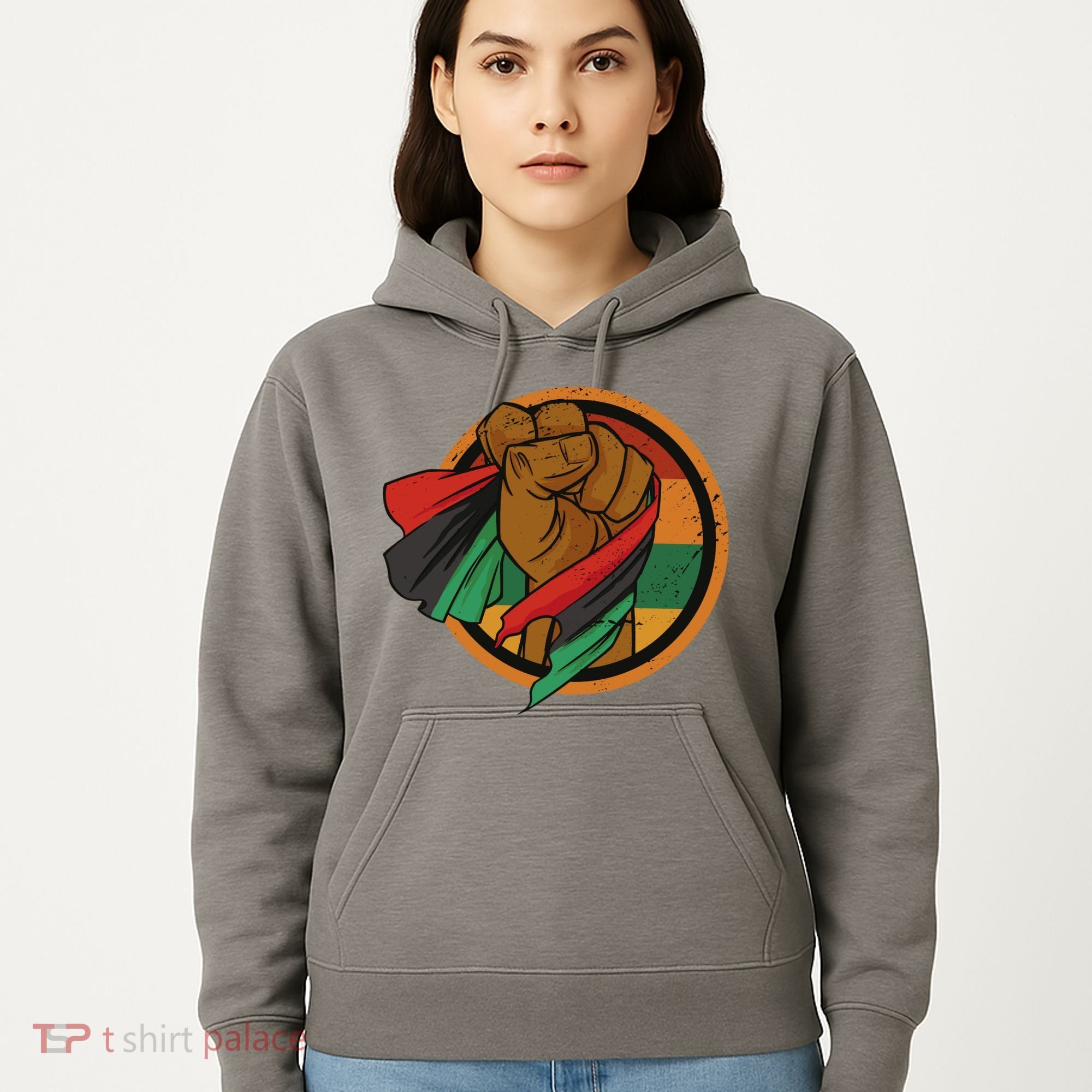 African Flag Hand Hoodie