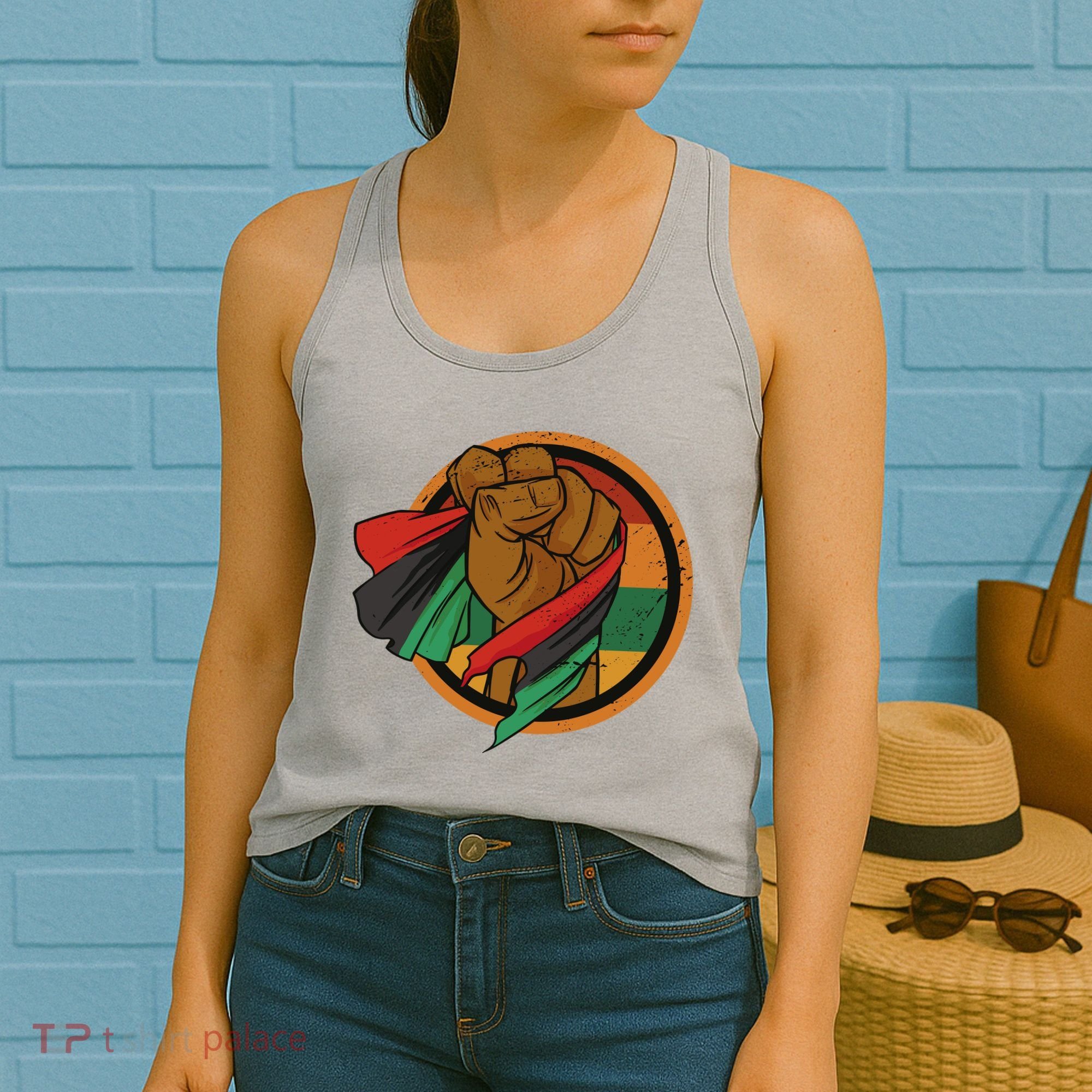 African Flag Hand Women's Tank Top