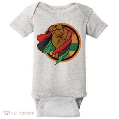 African Flag Hand Baby Bodysuit