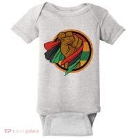 African Flag Hand Baby Bodysuit thumb 0